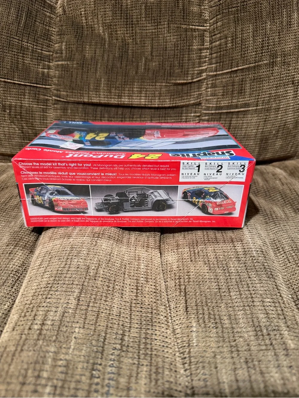 Monogram SnapTite 24 DuPont Monte Carlo Toy Race Car - Red/Blue/Yellow
